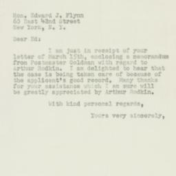 Letter: 1950 March 16