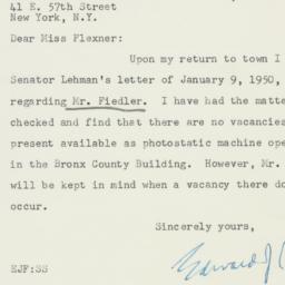 Letter: 1950 March 7