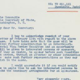 Letter: 1942 February 13