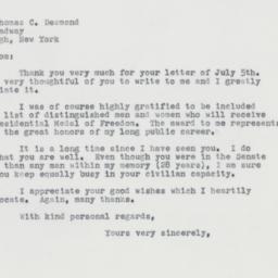 Letter: 1963 July 9