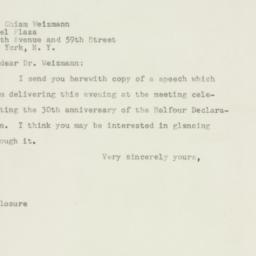 Letter: 1947 November 3