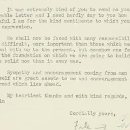 Letter: 1947 December 2