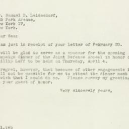 Letter: 1946 February 23