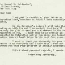Letter: 1932 September 27