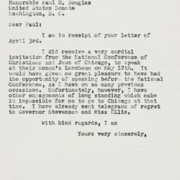 Letter: 1950 April 6