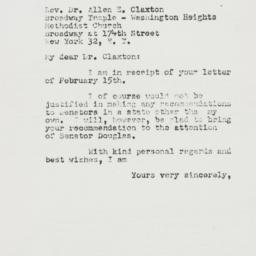 Letter: 1950 March 15