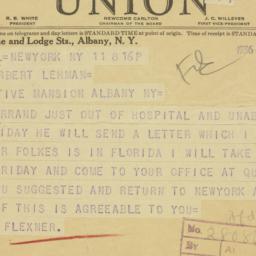 Telegram: 1936 March 11