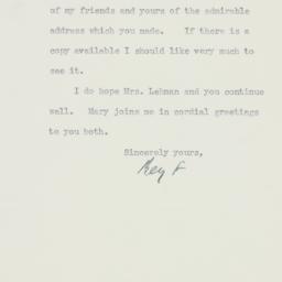 Letter: 1939 December 14