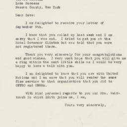 Letter: 1946 September 10