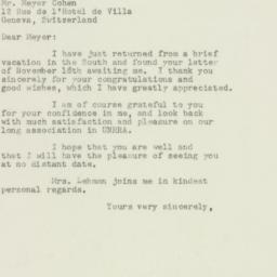 Letter: 1949 December 7