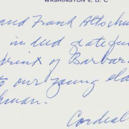 Letter: 1958 May 14