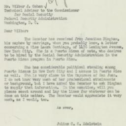 Letter: 1951 March 5