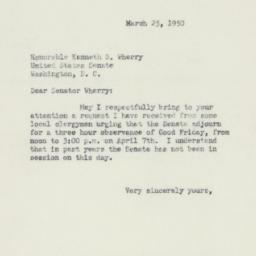 Letter: 1950 March 25