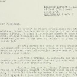 Letter: 1952 October 17