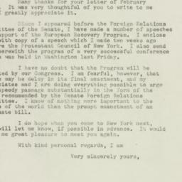 Letter: 1948 March 9