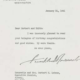 Letter: 1941 January 31