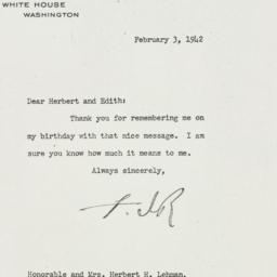 Letter: 1942 February 3