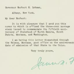 Letter: 1939 November 8