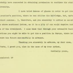 Letter: 1934 February 23