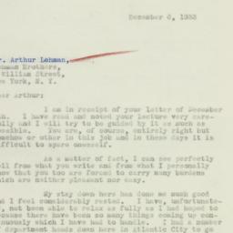 Letter: 1933 December 6