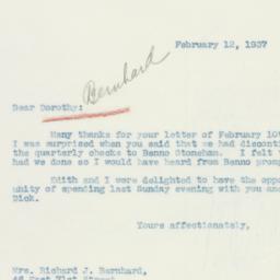 Letter: 1937 February 12