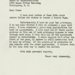 Letter: 1952 July 3