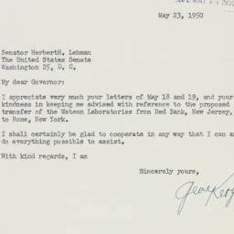 Letter: 1950 May 23