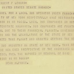 Telegram: 1956 June 1