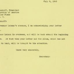 Letter: 1945 July 9
