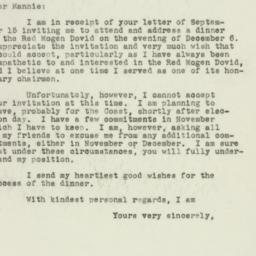 Letter: 1949 September 22