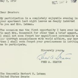 Letter: 1952 May 7