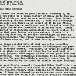 Letter: 1946 February 9