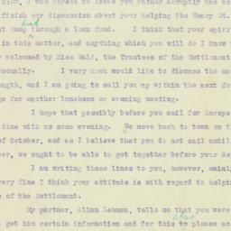 Letter: 1921 October 1