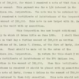 Memorandum: 1923 May 5