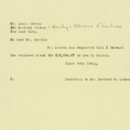 Letter: 1925 November 19