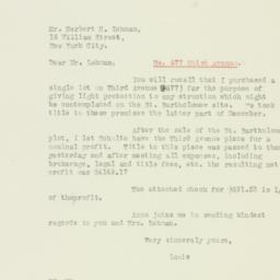 Letter: 1926 March 4