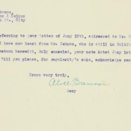Letter: 1920 February 17