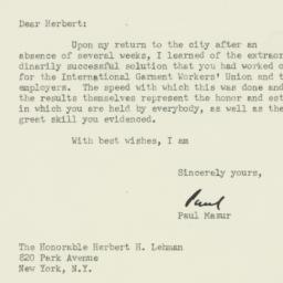 Letter: 1958 March 14
