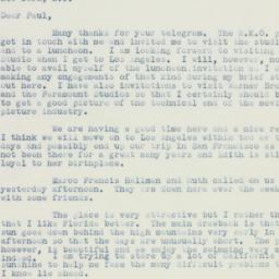 Letter: 1936 November 15