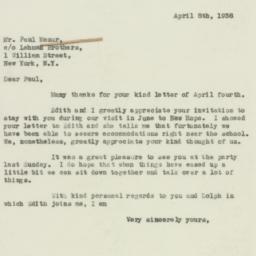 Letter: 1938 April 8