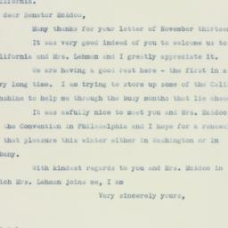 Letter: 1936 November 15