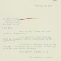 Letter: 1933 January 10