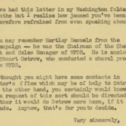 Letter: 1952 July 1