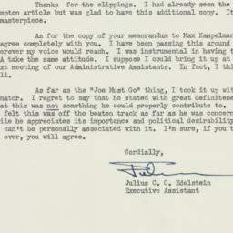 Letter: 1954 April 28