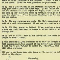 Letter: 1954 February 8