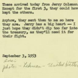 Note: 1953 September 3