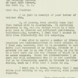Letter: 1950 October 10