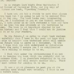 Letter: 1947 October 2
