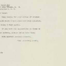 Letter: 1946 October 8
