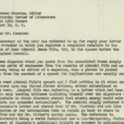 Letter: 1949 December 14